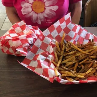 "Cheese burger and Fries"