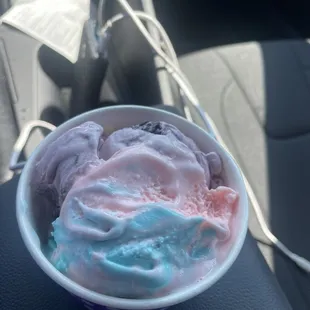Cotton candy and black raspberry