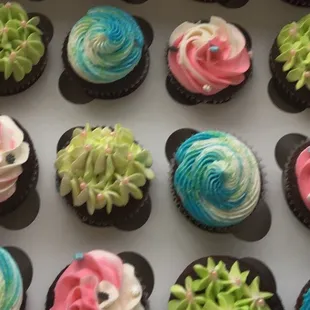 a variety of cupcakes