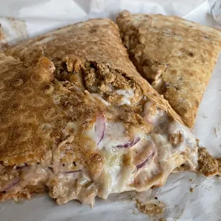 Super Flatbread aka wedgie. Vegan pulled pork and it was so fantastic. Delicious flavors