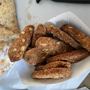 Vegan Chicken thangs - honey habanero sauce is to die for