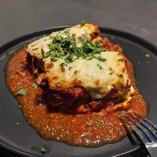 Mandy's family lasagna. Traditional lasagna made with sweet Italian sausage.