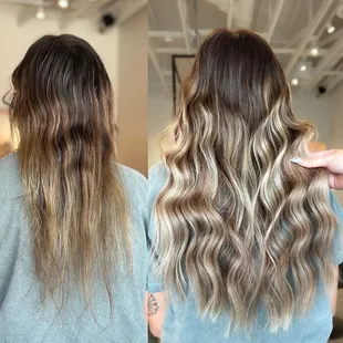 before and after extensions