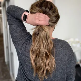 You can wear your hair in a ponytail with IBE