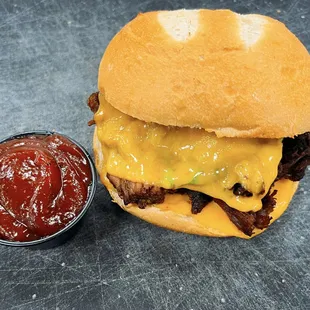 Our Shredded Beef Brisket Sangwich that has become a favorite for our monthly featured specials!