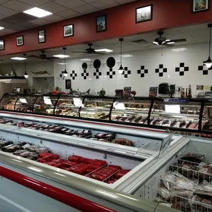 The meat counter.