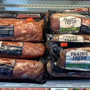 Boneless marinated pork tenderloin.