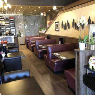 interior, sushi and sashimi