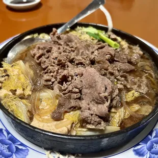 Beef sukiyaki ($19)