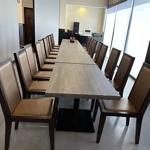 Separate dining area would be great for a private party!