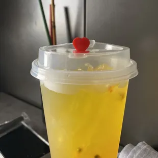 Passion Fruit Iced Green Tea