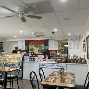 You feel like you're in Italy at Mangi Con Amore! Seats about 20 total people.