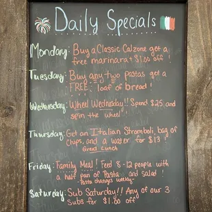 The everyday specials