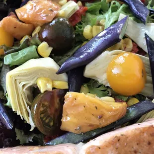 Colorado summer salad with salmon