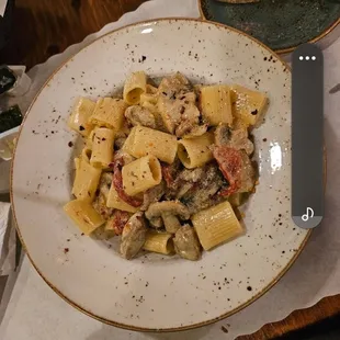 Mushroom rigatoni