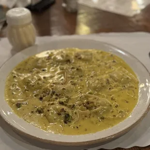 Mushroom Ravioli al Pistacchio