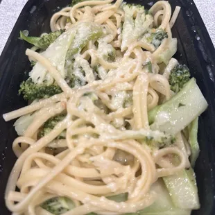 Linguine Aglio E Olio And Roasted Broccoli