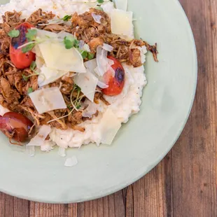 Pork Ragu over creamy parmesan risotto