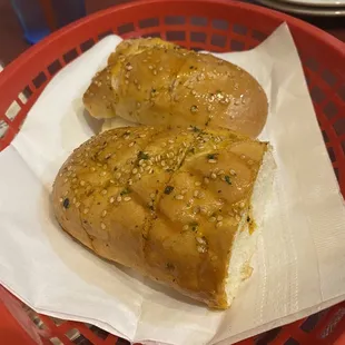 two buns in a basket