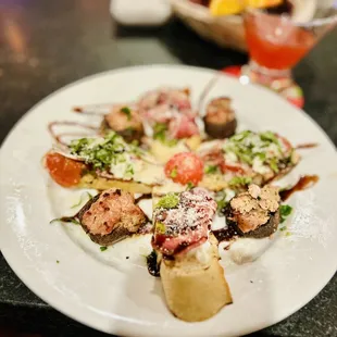 a plate of food on a table