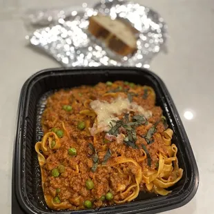 My usual... fettuccine bolognese