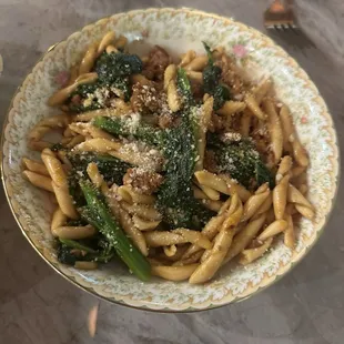 Strozzapreti sausage chili