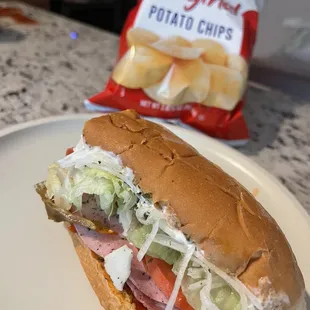 1/2 G Man Sub &amp; Utz Plain Chips