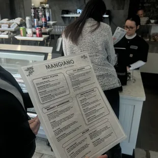 Order line and Front of Menu