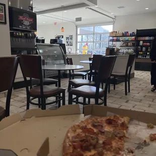 interior, pizza