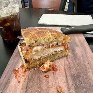 Chicken Parm sandwich 1/2