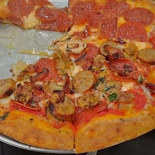 Big Pig and half Pepperoni