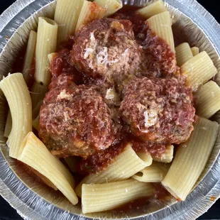 Meatballs and Rigatoni