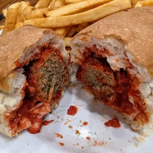 The most delicious meatball stuffed loaf on the planet!