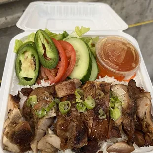 Lemongrass pork plate