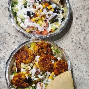 Spicy paneer and spicy shrimp kebab