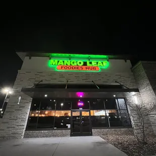 the front of the restaurant