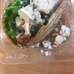 The chicken bacon ranch wrap