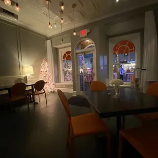 The Little Christmas tree was just so beautiful looking into the street