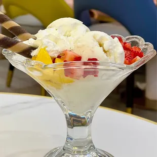 Coconut Mixed Fruit Sundae