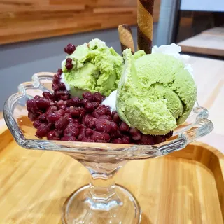 I04. Green Tea Red Bean Sundae