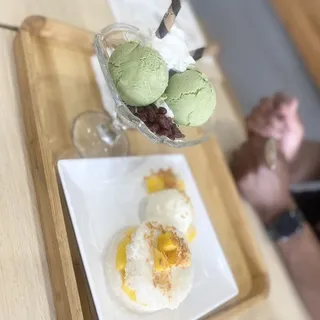 S7. Mango Coconut Sticky Rice with Ice Cream