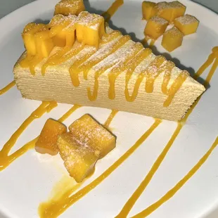 Mango crepe cake