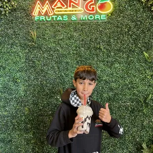 Our delicious Oreo Cookies Milkshake, fun for all ages!