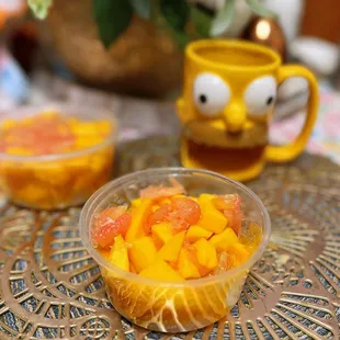a close up of a bowl of fruit