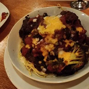 Braised oxtail and brisket spaghetti