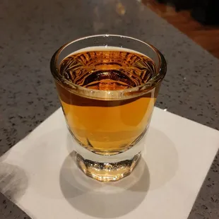 Grand Marnier in shotglass. Doh!