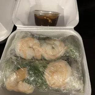 Summer rolls (these are good but too much lettuce)