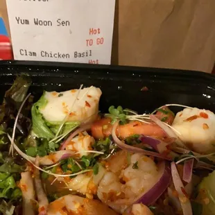 Seafood salad.