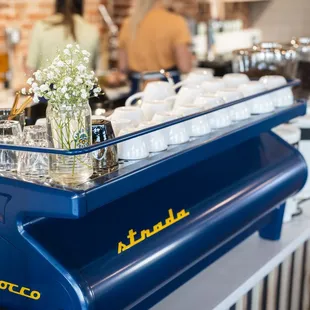 Our custom made La Marzocco Strada espresso machine.