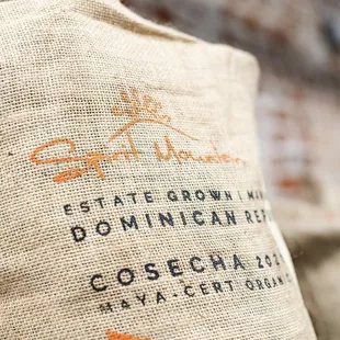 a sack of coffee beans